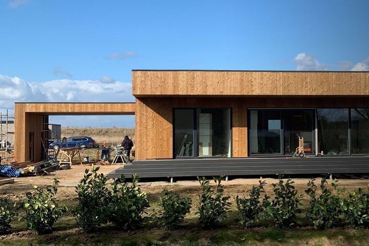 Garden facade, Energy+ private house, Middelfart · Denmark