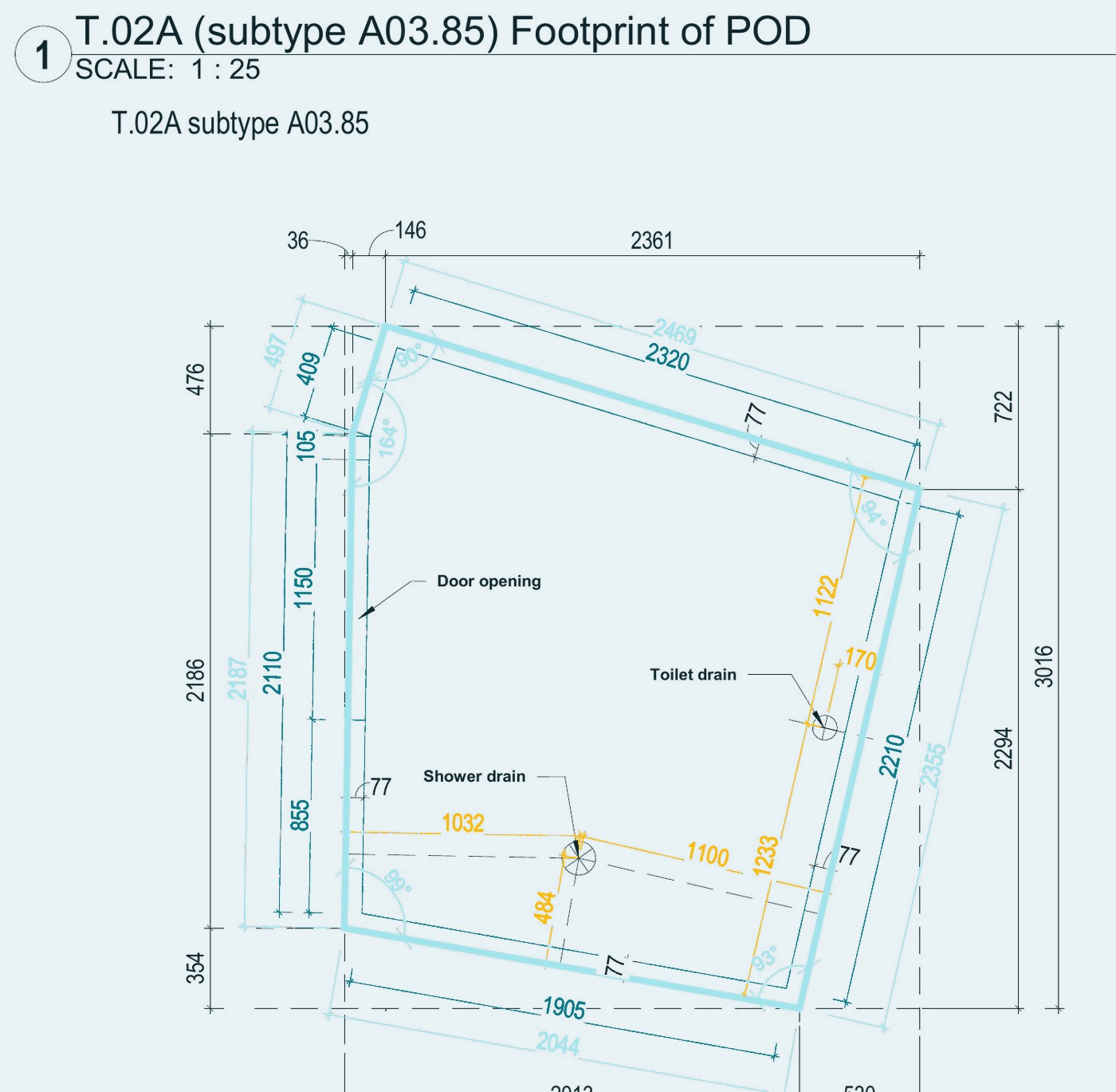 Footprint of POD, T.02A subtype A03.85
