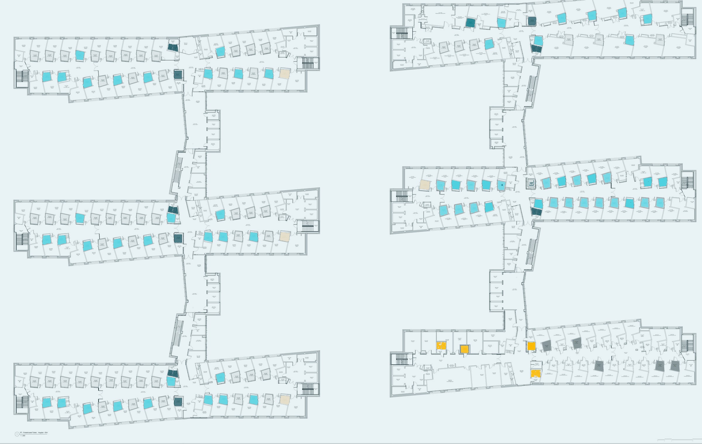 Building E04, POD key plan