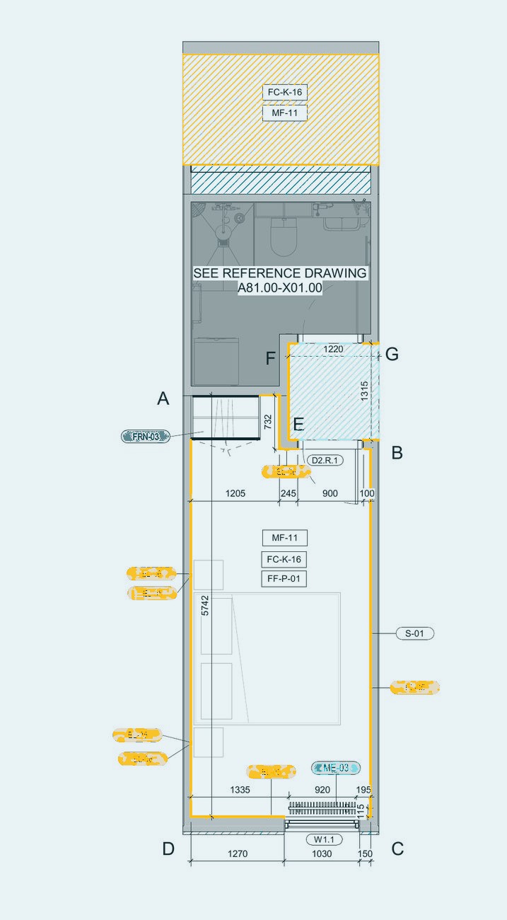 Module A01.00, floor plan